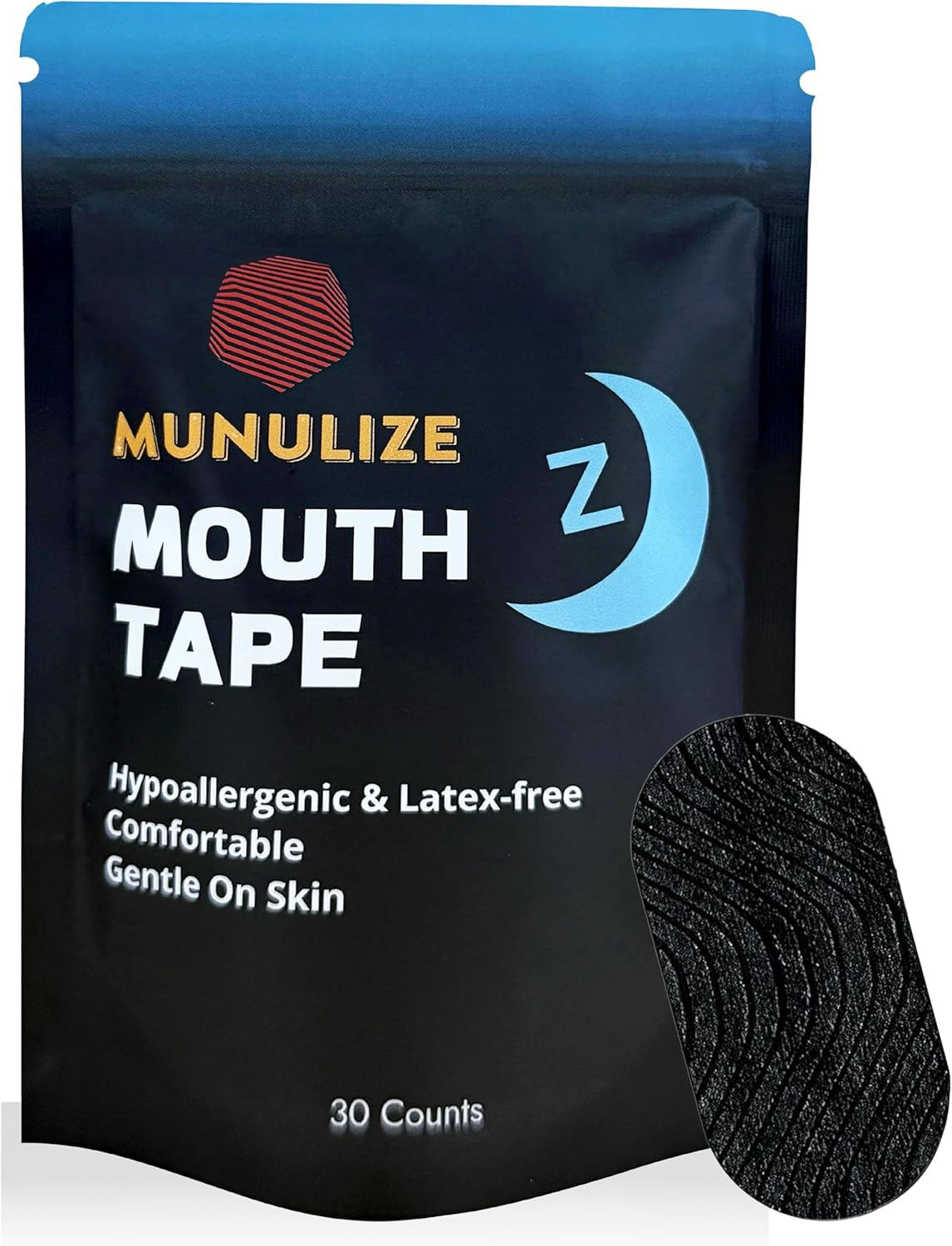Mouth Tape for Sleeping | Hypoallergenic anti Snoring Sleep Strips | Premium Latex-Free Breathable Design | 30 Nights Supply Sleep Strips image number 2