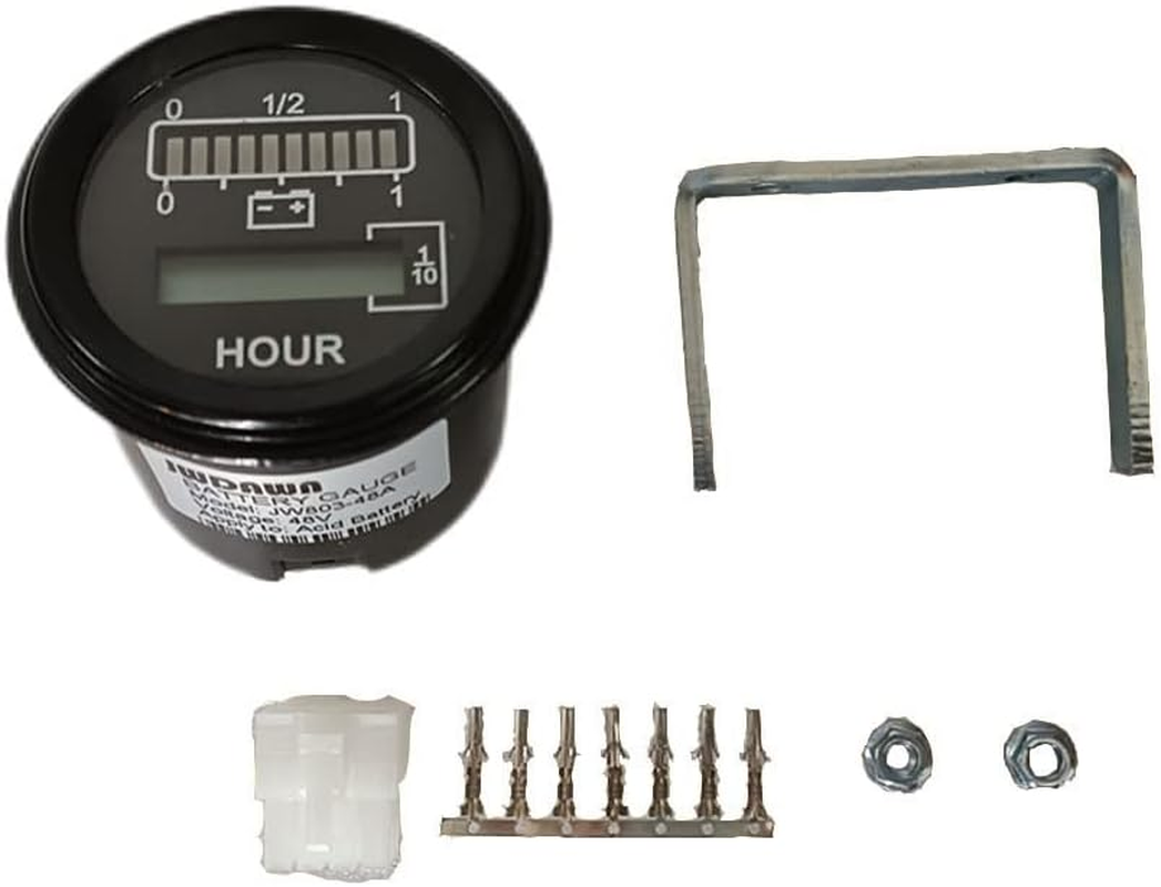 Battery Indicator 48V 52Mm Replace Curits 803RB2448BCJ3010 48 Volt Battery Gauge Capacity Voltage Hour Meter Voltmeter for Forklift Golf Cart Electric Vehicle Pallet Truck Stacke