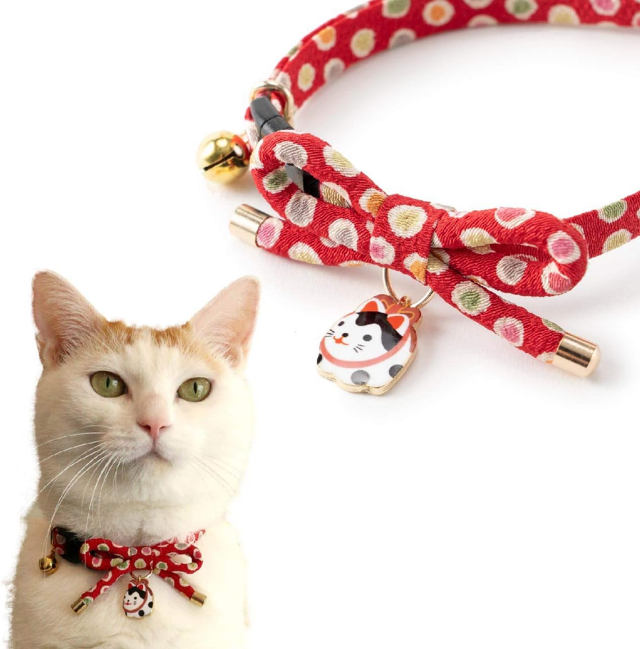 Necoichi Zen Hariko Charm Cat Collar