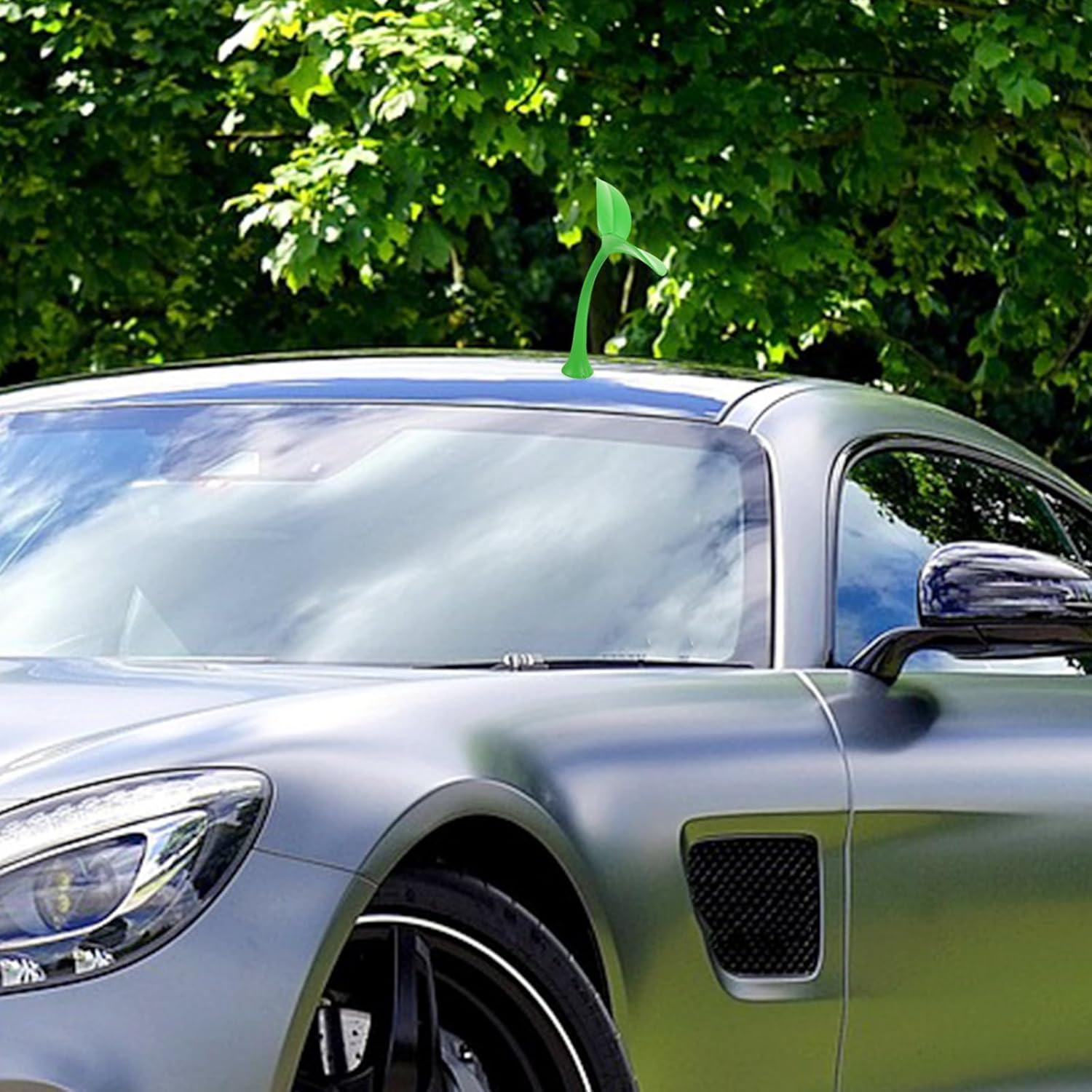 HOLIDYOYO 3D Leaf Car Roof Sticker, Anti-Collision Vehicle Decal, Novelty Car Exterior Decoration for Auto Hood and Bumper Accessories image number 3