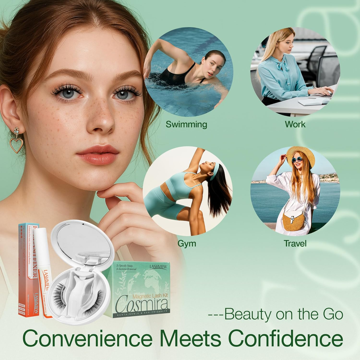 LASHVIEW Upgrade Soft Magnetic Eyelashes with Applicator, Reusable Soft Magnetic Lashes Natural Look, No Glue Needed,Comfort& Convenient Portable All-In-One Box (RCY24) image number 2