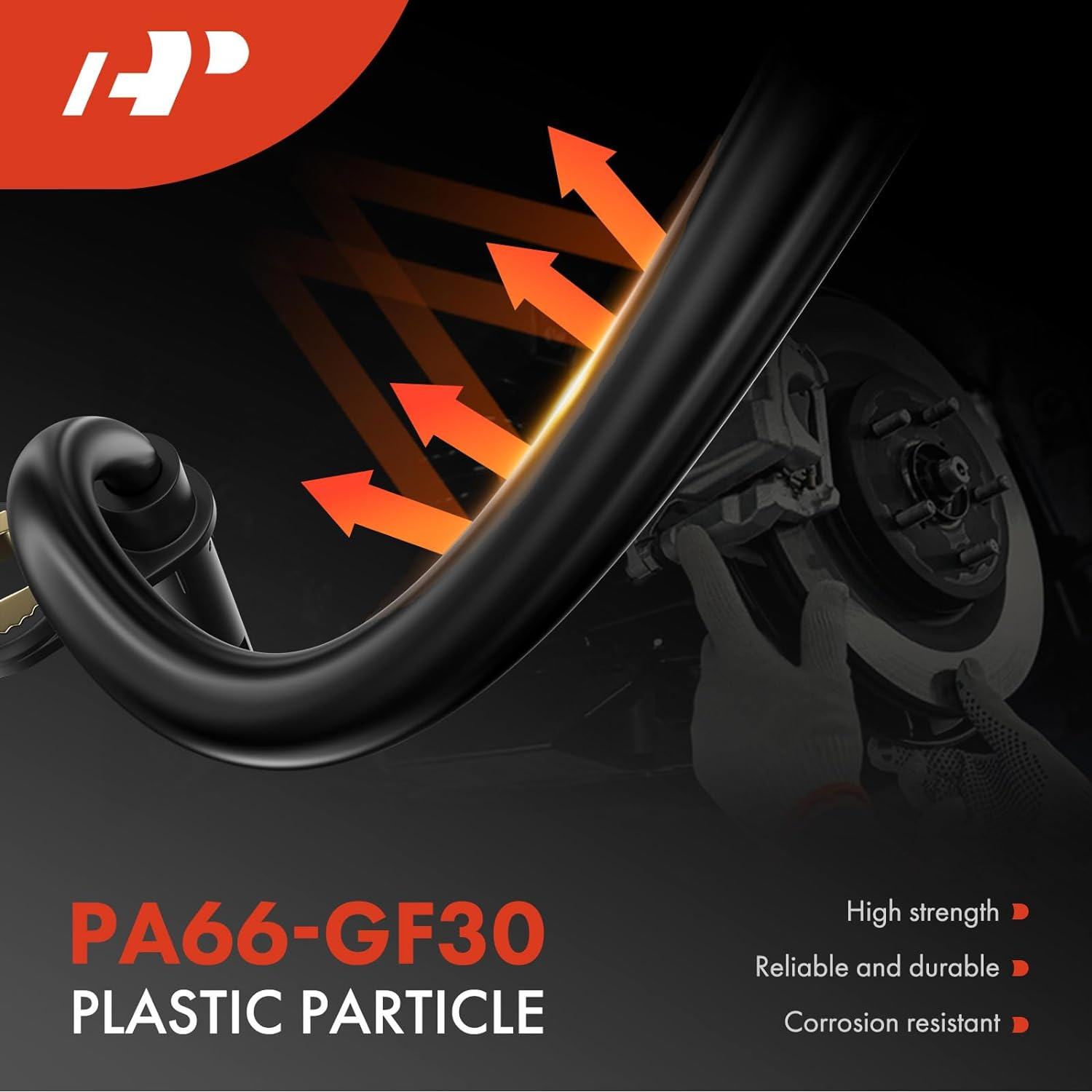 A-Premium Rear Left or Right ABS Wheel Speed Sensor - Compatible with Ford Models - Fiesta 2011 2012 2013 - Rear Driver or Passenger Side, Replaces BE8Z-2C190-A, AE8Z-2C190-A image number 2