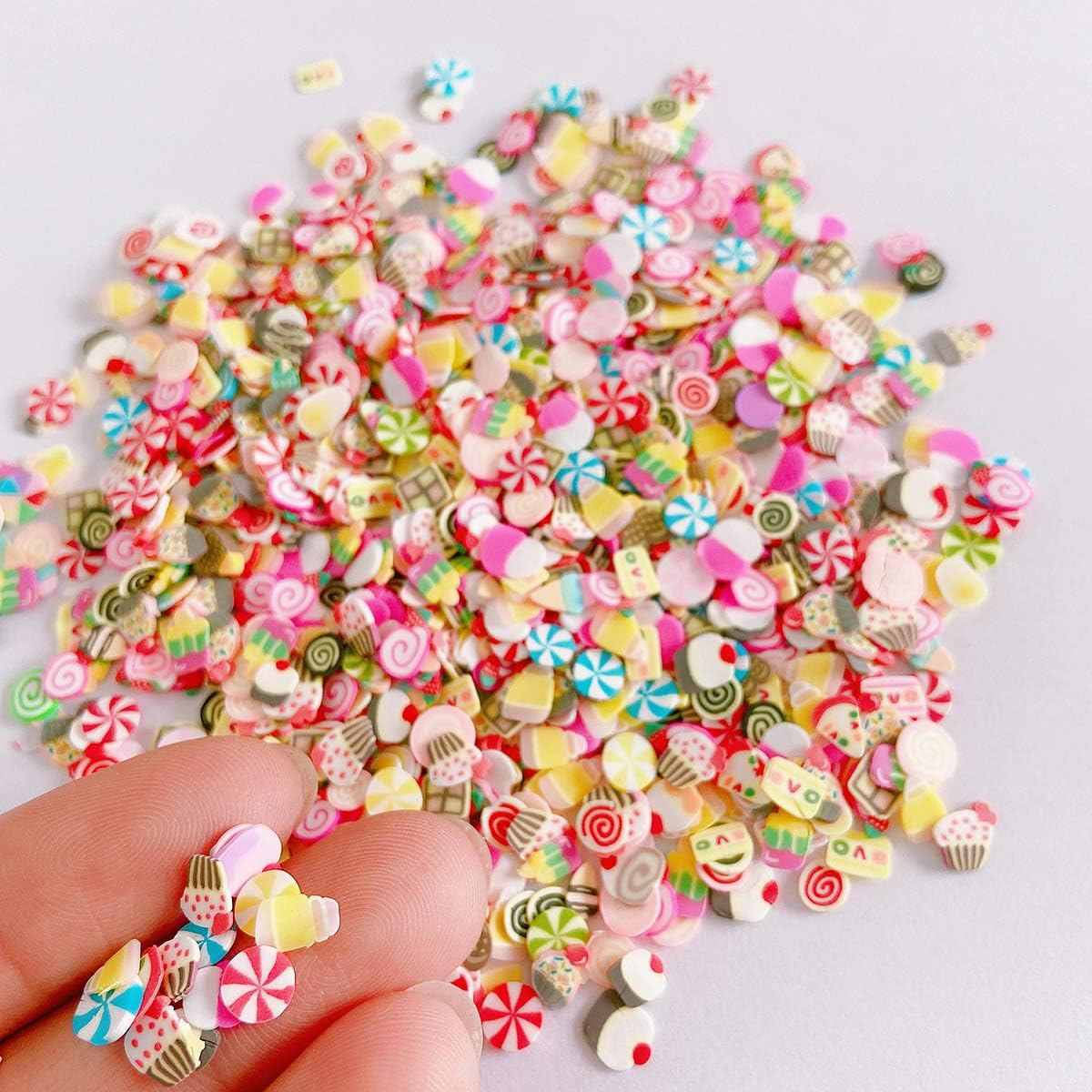 3000 PCS 3D Polymer Slices DIY Nail Art Slime Supplies Charms Slime Making Kit Decoration Arts Crafts(Cake Slices) image number 5