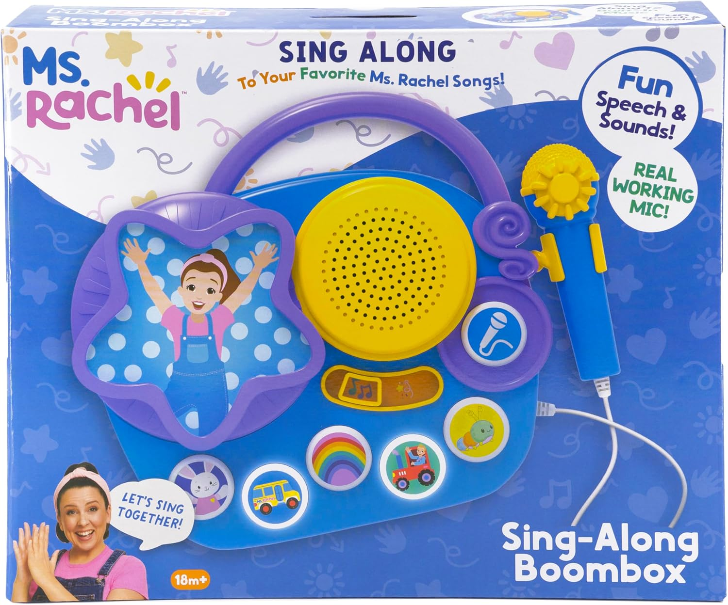 MS Rachel Electronic Learning Boombox, Ages 3+, Educational Sing-Along Toy with Microphone, 30Cm X 7Cm X 28Cm, 710G image number 5