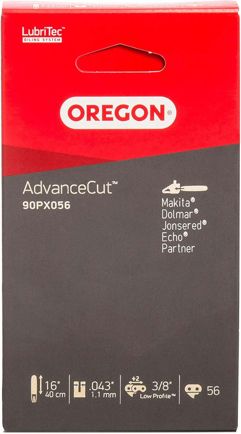 Oregon Advancecut&trade; Saw Chain to Fit 16-Inch (40Cm) Dewalt, Greenworks, Mcculloch and Parkside Chainsaws, 56 Drive Links (90PX056E) image number 5