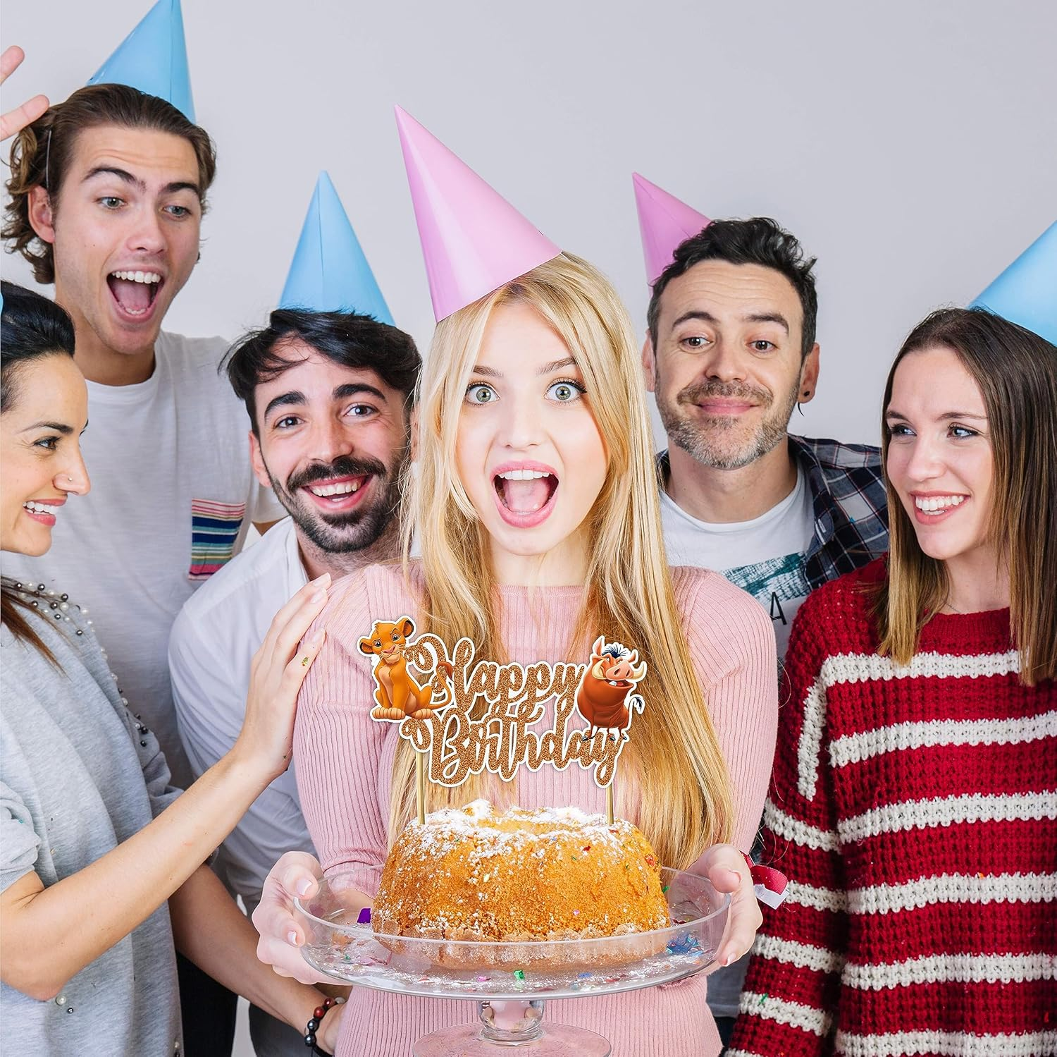 The Lion Kng Happy Birthday Cake Topper | Jungle Safari-Inspired Cake Decoration for Kids Parties, Animal Themes & Wild Celebrations image number 2