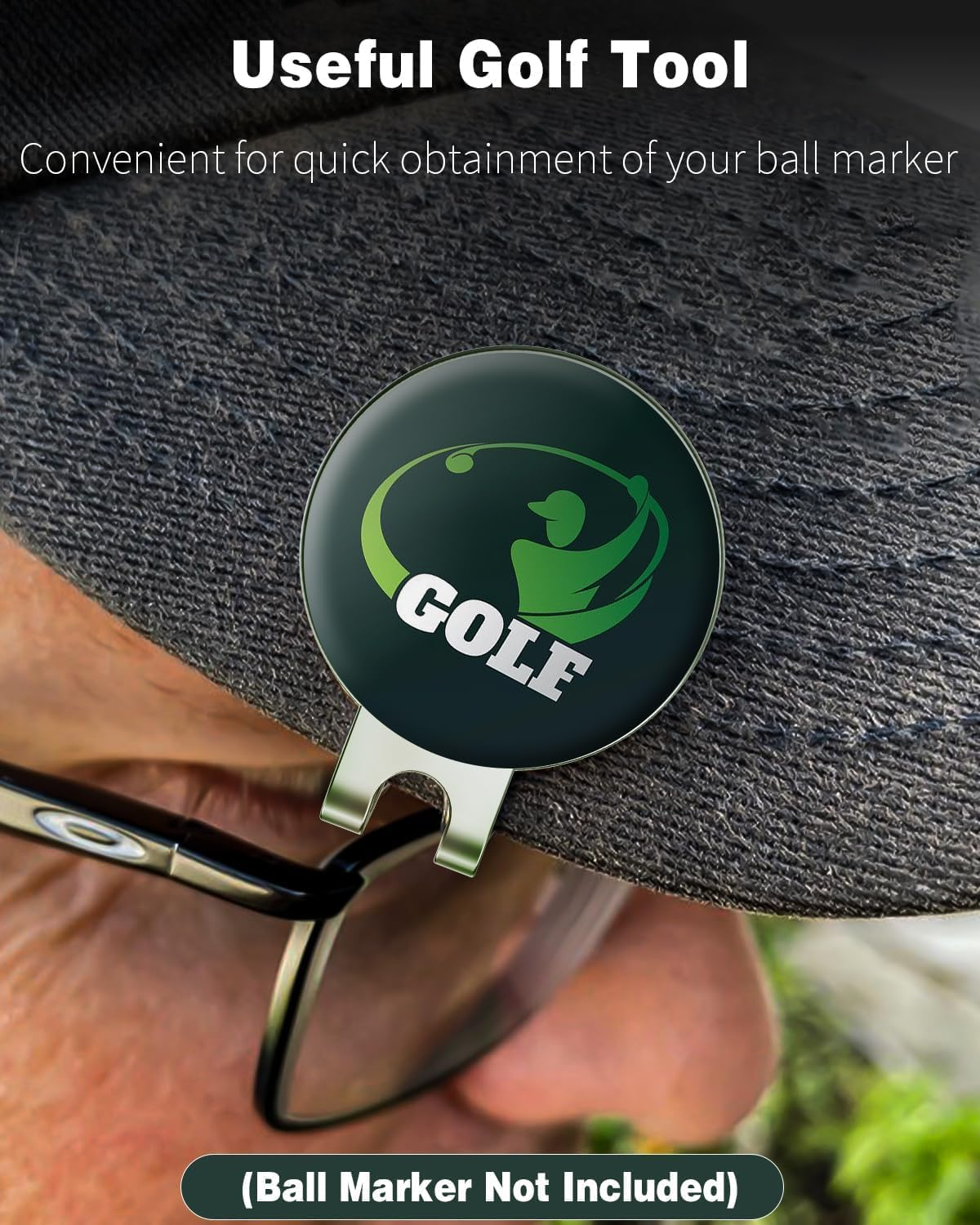 Magnetic Golf Ball Marker Holder Clip - 3 Pcs Nickel Plated Alloy Golf Hat Visor Clip for Caps, Gloves, Bags, Belts & Pants Accessories image number 2