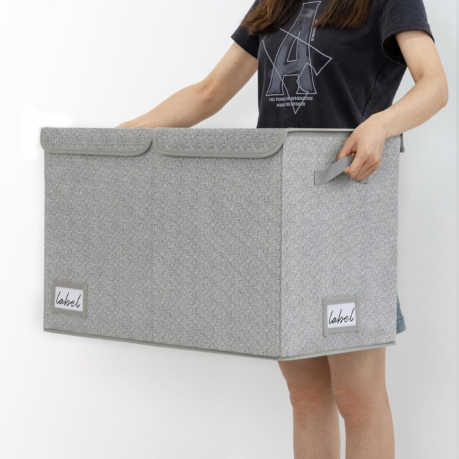 GRANNY SAYS Toy Storage Box, Pack of 1 Large Storage Box, Grey Storage Box, Kids' Toy Chests & Boxes, Foldable Storage Box with Lid, Toy Box Storage for Girls Boys to Organise Bedroom Nursery Playroom image number 5