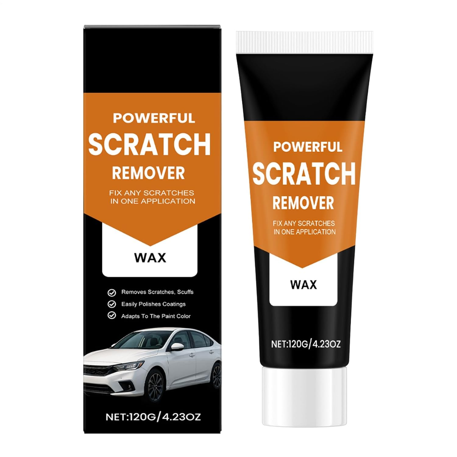 Car Deep Scratches Remover, Car Compound Scratch Remover, Polishing Rubbing Compounds for Leather Accidental Metal Windshield Exterior Damage Interior