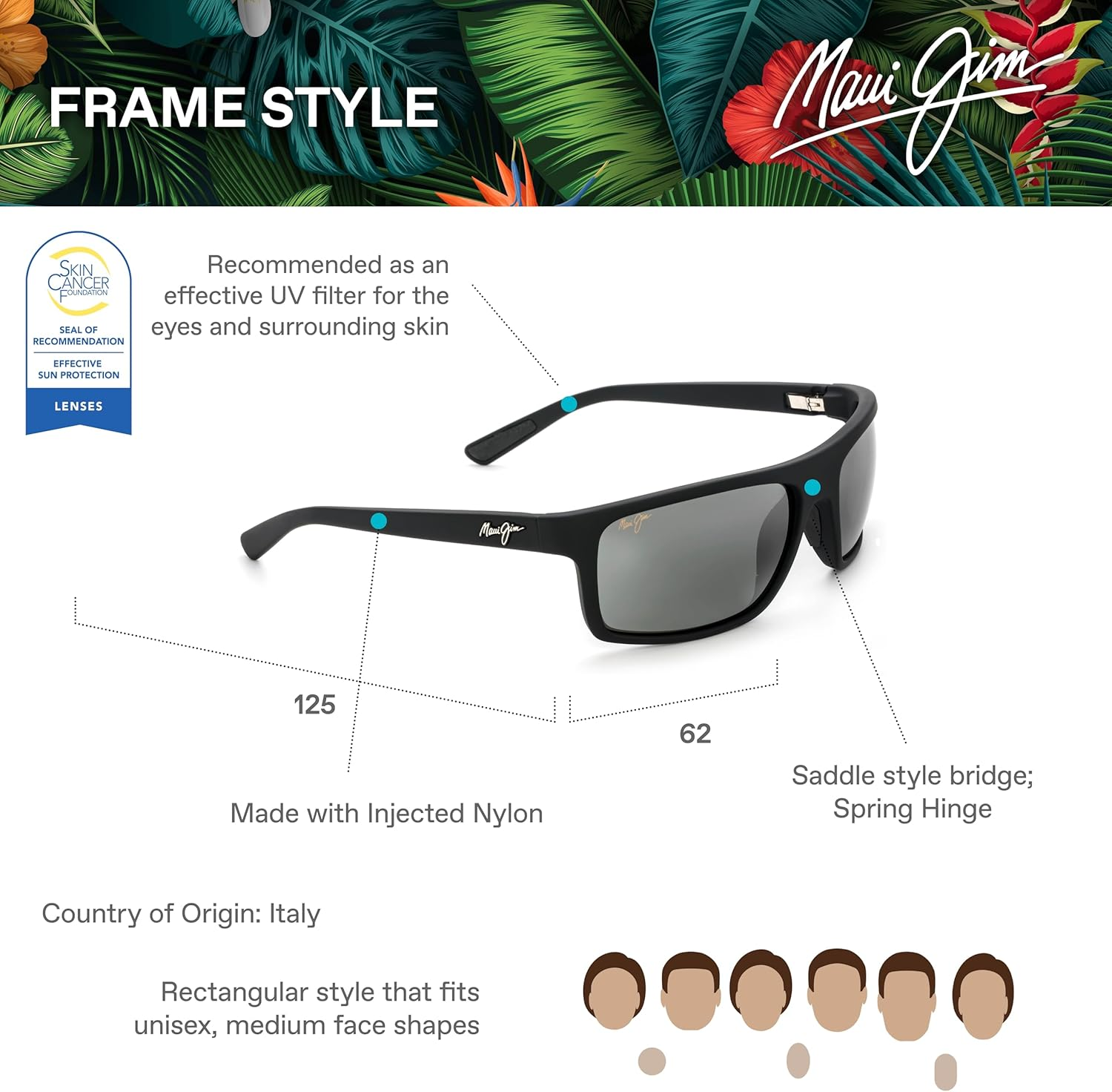 Maui Jim Men'S Byron Bay Polarised Sunglasses image number 6