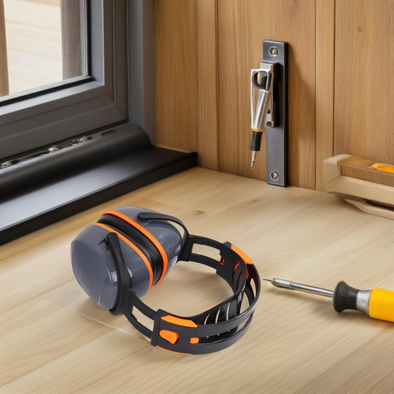 CANIGHT Ear Protection Earmuff Lightweight Hearing Protection Headphones for Drum Practice Construction and Loud Environments Durable Design for Comfort and Noise Reduction image number 3