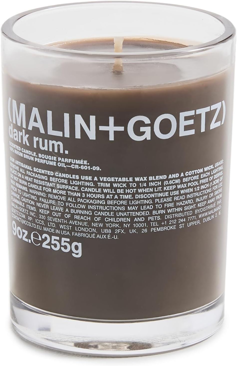 MALIN+GOETZ Women'S Dark Rum Candle, Dark Rum, Brown, 9.0 Fl Oz image number 3