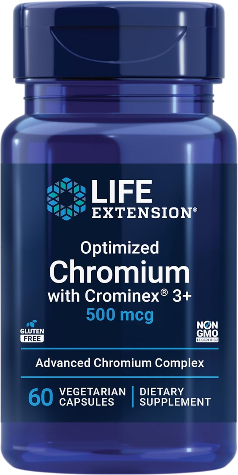 Life Extension Optimized Chromium with Crominex 3+ 500Mcg Veg Cap, 60-Count image number 2