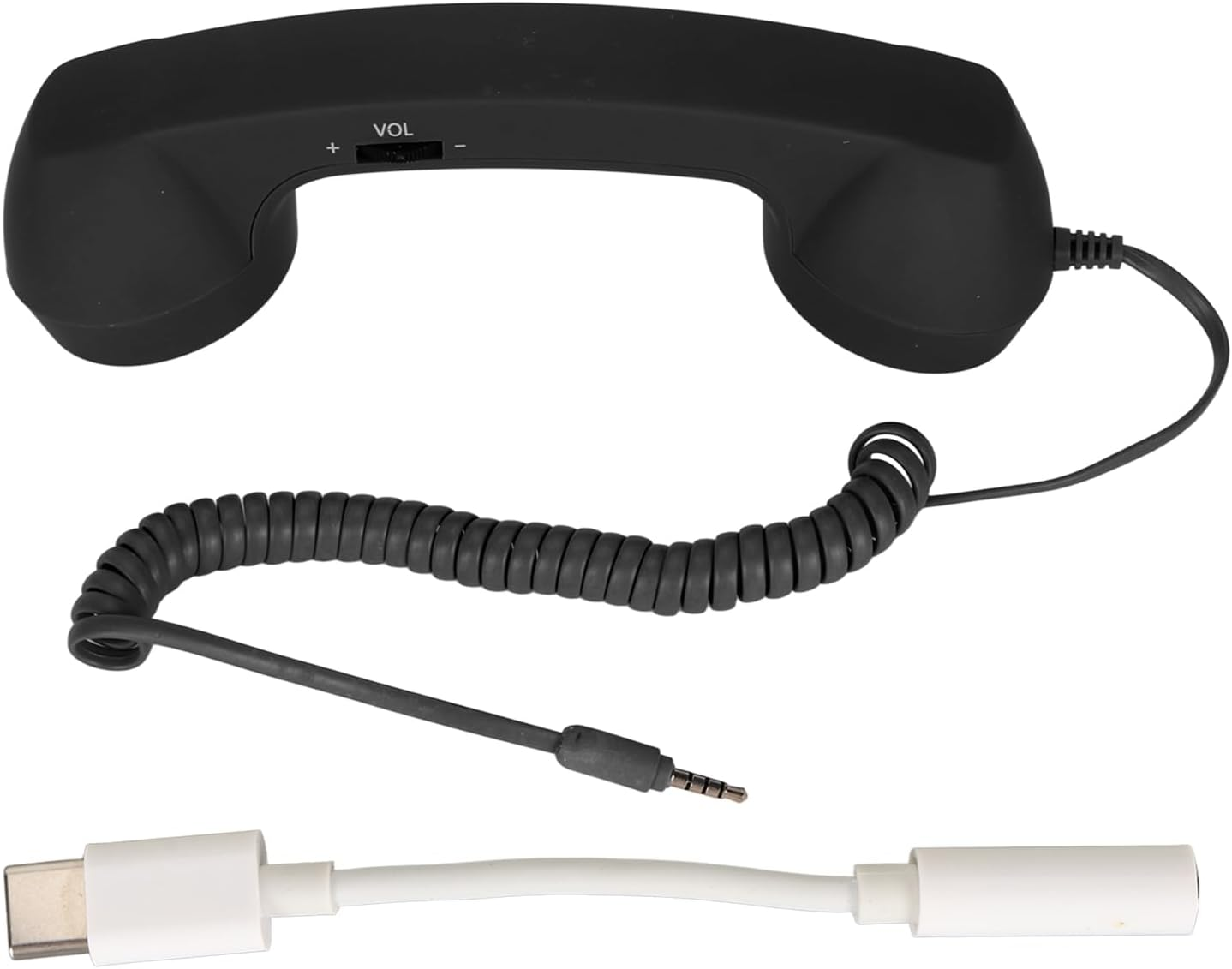 Jectse Vintage Telephone Handset, Reduce Radiation, Excellent Quality, Easy to Use, Suitable for Smartphones with 3.5Mm Jack and USB C, Retro Design (Black) image number 6