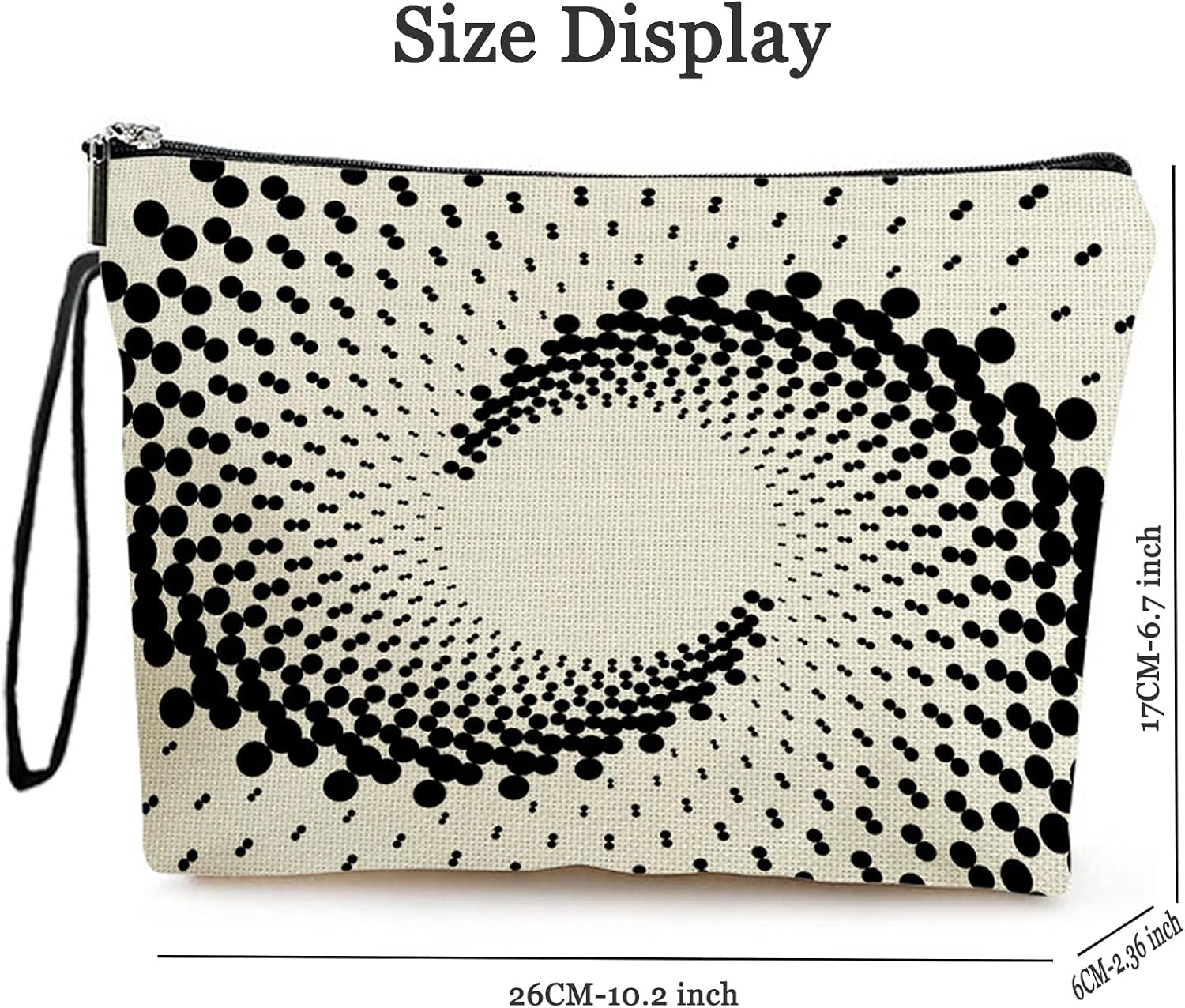 Canvas Cosmetic Bag, Unique Geometric Pattern Cosmetic Bag, Women'S Gifts, Birthday Gifts for Mom, Gifts for Girlfriends, Bridal Bridesmaid Cosmetic Bag - Picture 4 image number 2