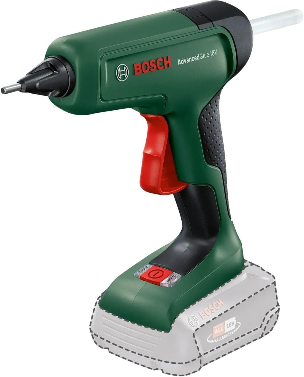 Bosch Advancedglue Cordless Glue Gun 18 V (Without Battery, 18 Volt System, 4 X Glue Sticks, Heating in 90 Seconds, Dual Temp Mode 130 &deg;C - 200 &deg;C, for DIY, Repair and More, in Box) image number 1