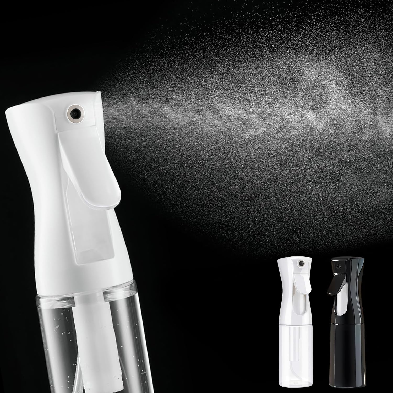 2 Pack Continuous Spray Bottle, 200Ml Hair Spray Bottle, Pressurized Ultra Fine Mist Water Sprayer Bottles for Hairstyling, Salons, Plants, Kitchen, Cleaning, Travel image number 5