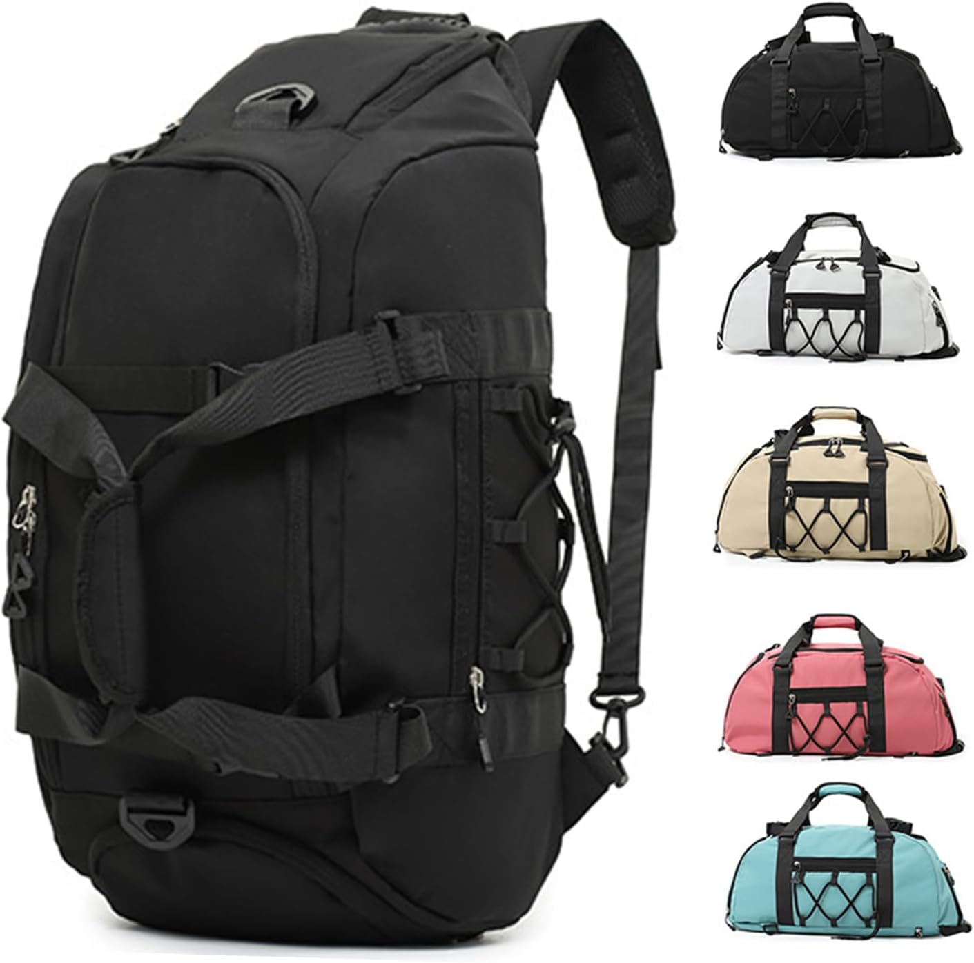 Xcjump Multi-Function Travel Backpack for Women & Men, Large Casual Daypack, Laptop & Hiking Backpack with Wet/Dry Compartment, Carry-On Gym Shoulder Bag, Basketball & Shoe Holder, Yoga Strap