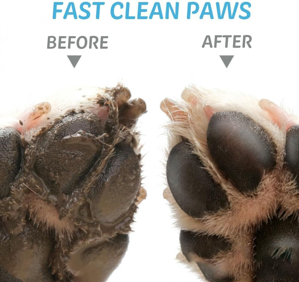 Dog Paw Cleaner for Dogs,Dog Paw Washer with Handle,Portable Pet Paw Cleaner, Pure Vie Dog Paw Cleaner，Medium Sized, Blue
