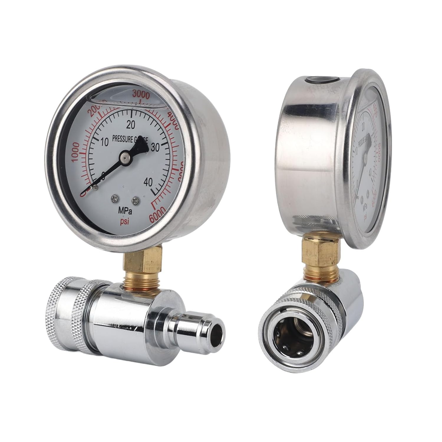 Pressure Washer Gauge 6000Psi High Pressure Quick Connect Parts Accessories for Car Washing Machines image number 1