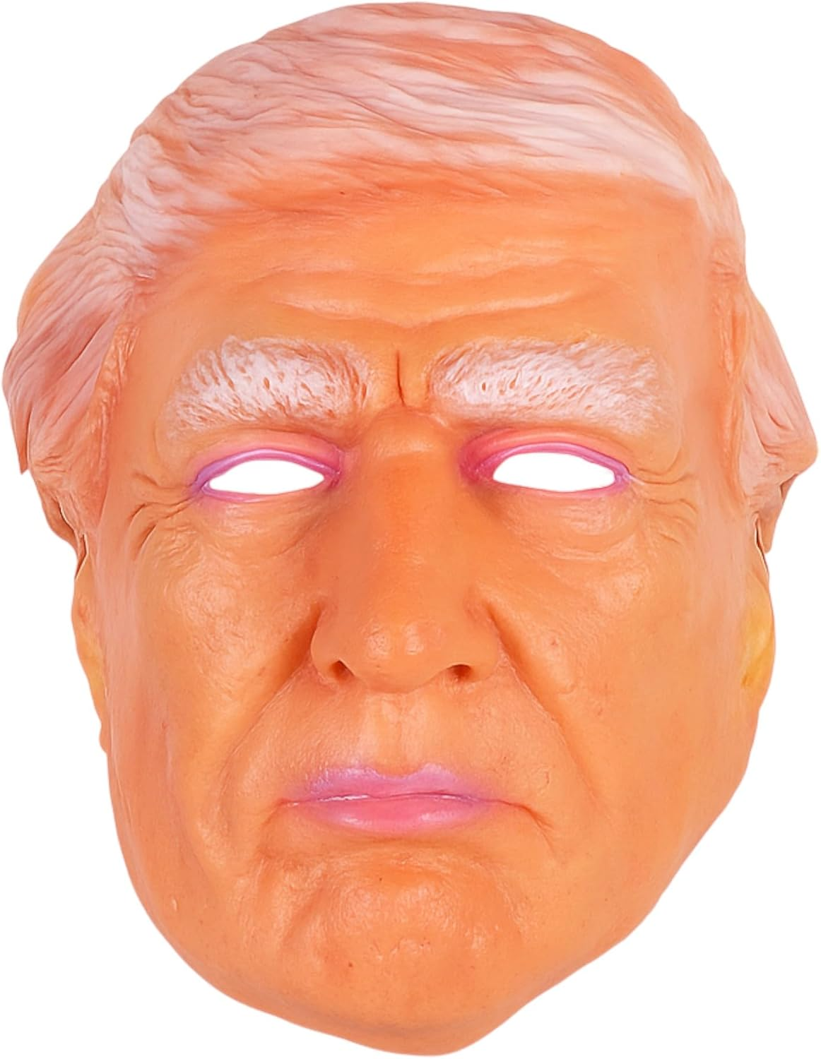 President Trump Latex Face Mask with Strap &ndash; Funny Political Costume for Halloween, Dress-Up, Cosplay or Events &ndash; Adult-Size Meme Mask with Realistic Front Face Detail image number 2