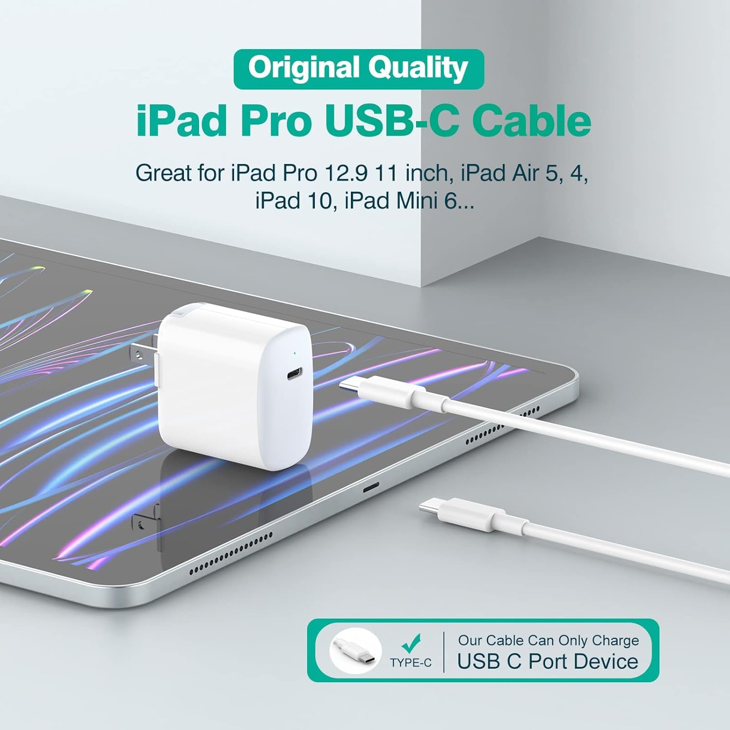 AMITOME 100W USB C to USB C Charging Cable 1M(2 Pack),Type C Fast Car Charging Cord Compatible for Iphone 15 16 Pro/Max/Plus,Ipad,Air5,Macbook,Samsung,Google-White image number 1