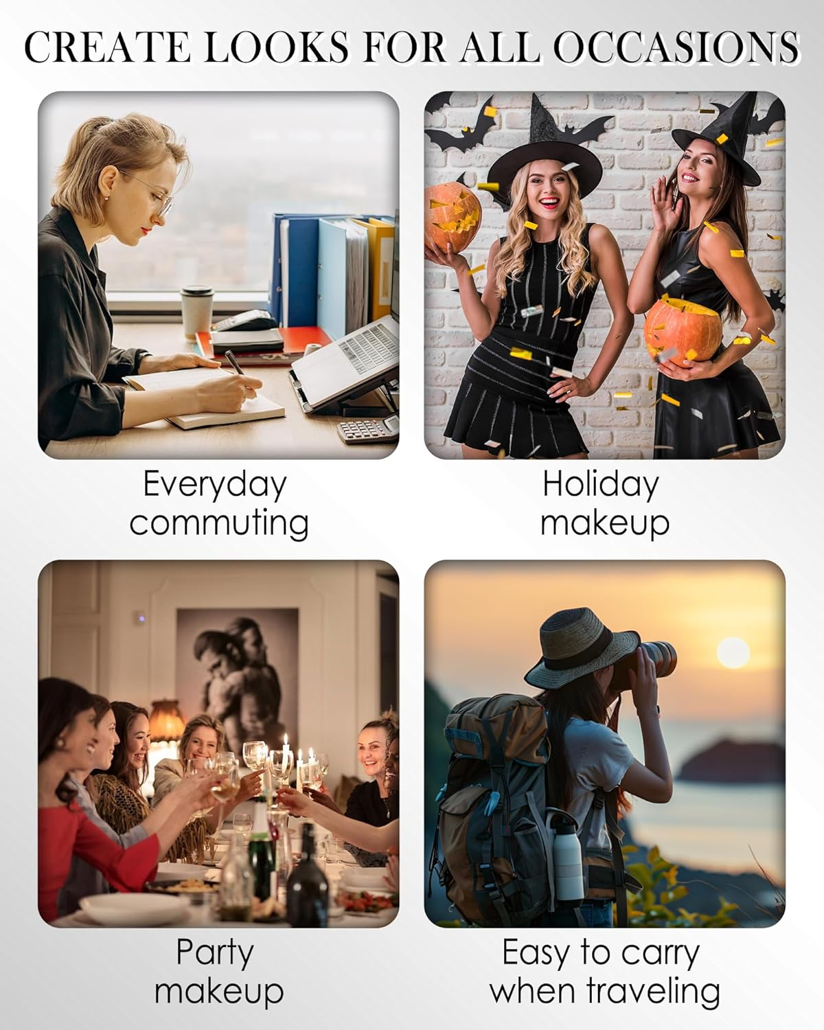 Matte Glitter Eyeshadow Palette, 2 Colours, Eyeshadow Brown, Waterproof and Durable, Highly Pigmented Metallic Shimmering Finish, Shimmer Eye Makeup for Make-Up, Girls and Women, 08