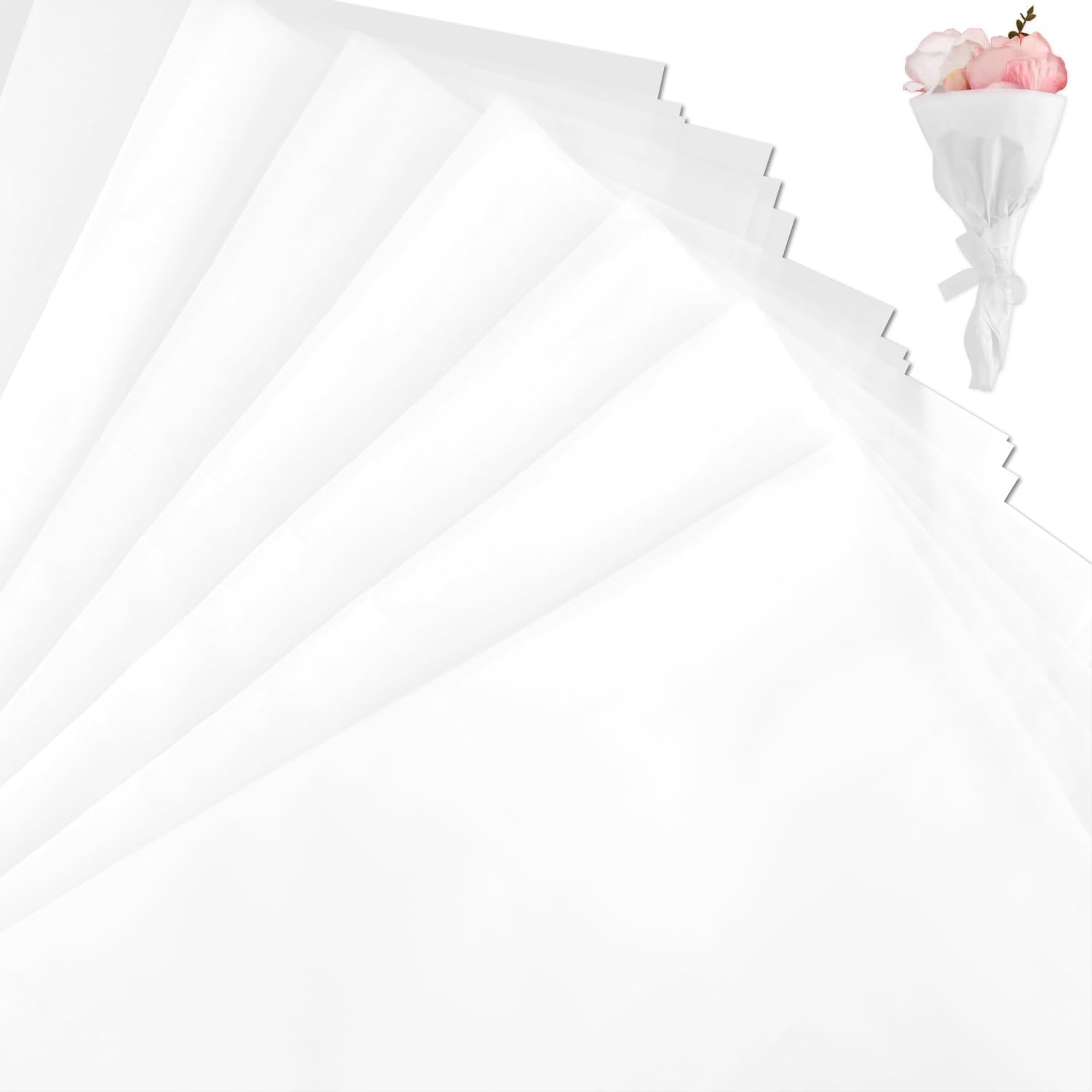 50 Sheets Acid-Free Tissue Paper, 20X30 Inch Acid-Free Wrapping Tissue Paper Archival Tissue Paper Acid-Free Paper for Protecting Storing Clothes Crafts (White)