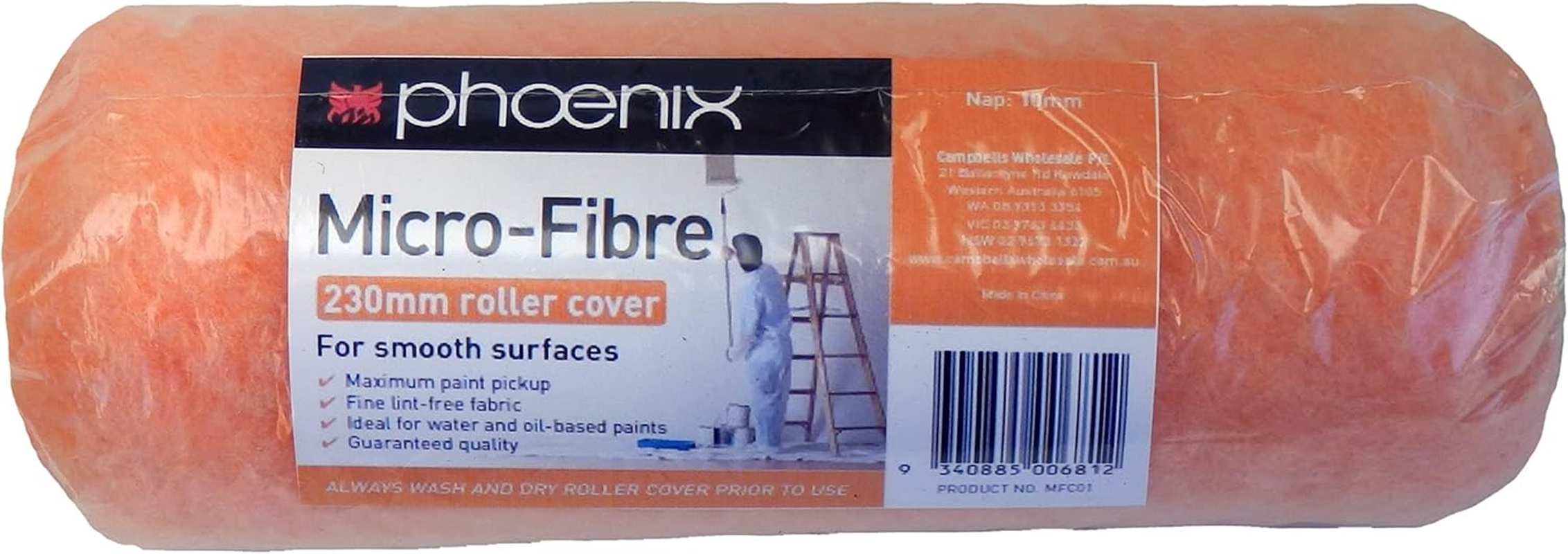 Phoenix Microfibre Roller Cover, 230 Mm, 11 Mm Nap
