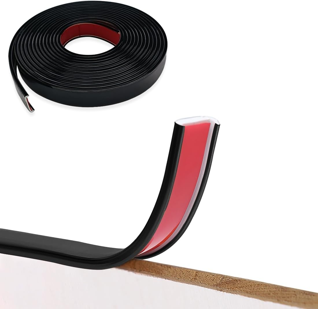 U-Shape Furniture Edge Banding, 5M Flexible Peel and Stick Edge Banding, Self Adhesive Edge Banding, DIY Furniture Edge Trim for Table, Cabinet, Furniture Restoration (18Mm,Silver)