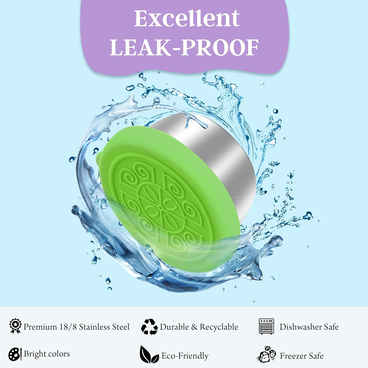 6X1.6 Oz Salad Dressing Containers with Lids, Small Leakproof Reusable Stainless Steel Salad Dressing Container to Go for Lunch Boxes,Sauce Containers, Picnics,Travel Meal Prep and Kitchen Storage. image number 3