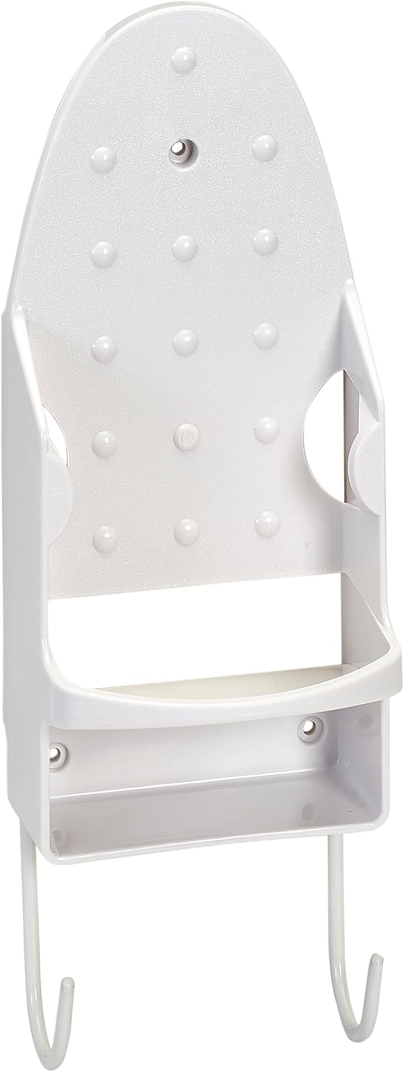 Woolite Wall Mount Iron and Ironing Board Organizer | Dimensions : 6.89" L X 0.98" W X 5.12" H | Heat Resistant | Fits Most Irons | Easy Assembly | White image number 1
