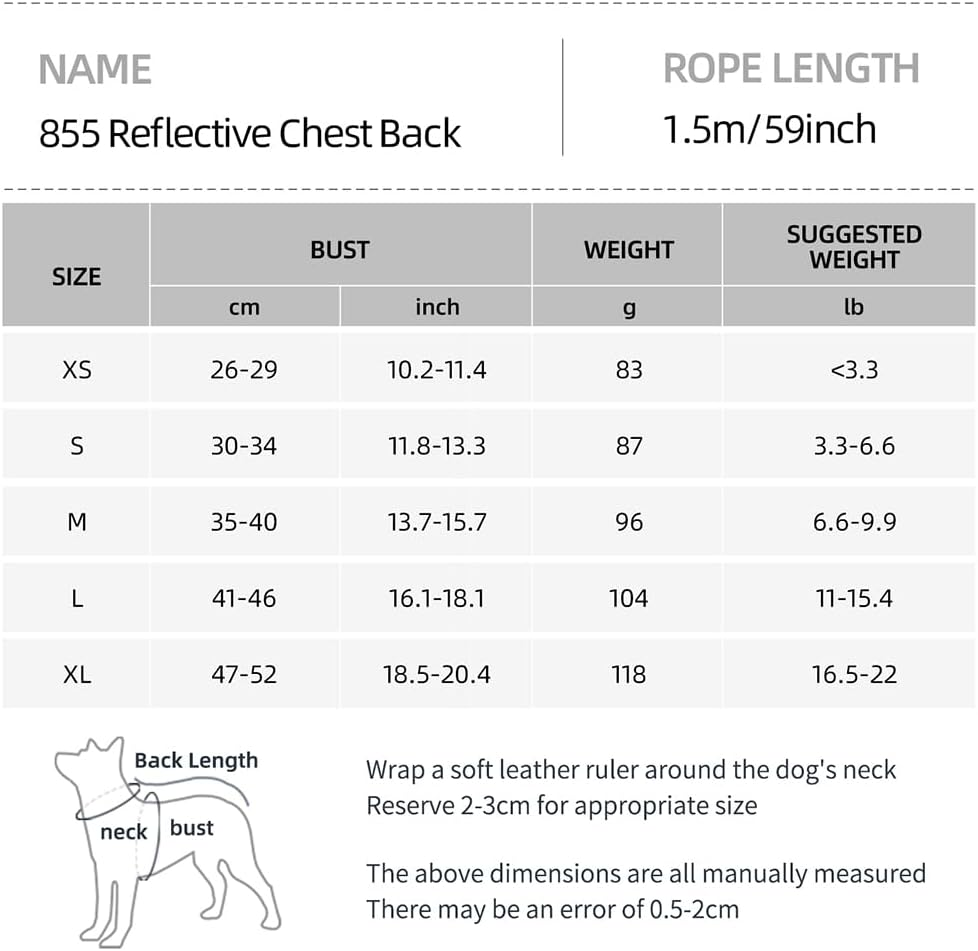 Velmoriah Small Dog Harness and Leash Set, No Pull Breathable Soft Mesh Puppy Vest Harness, Adjustable Reflective Pet Harness Vest for Cats Small Medium Dogs (L) image number 2