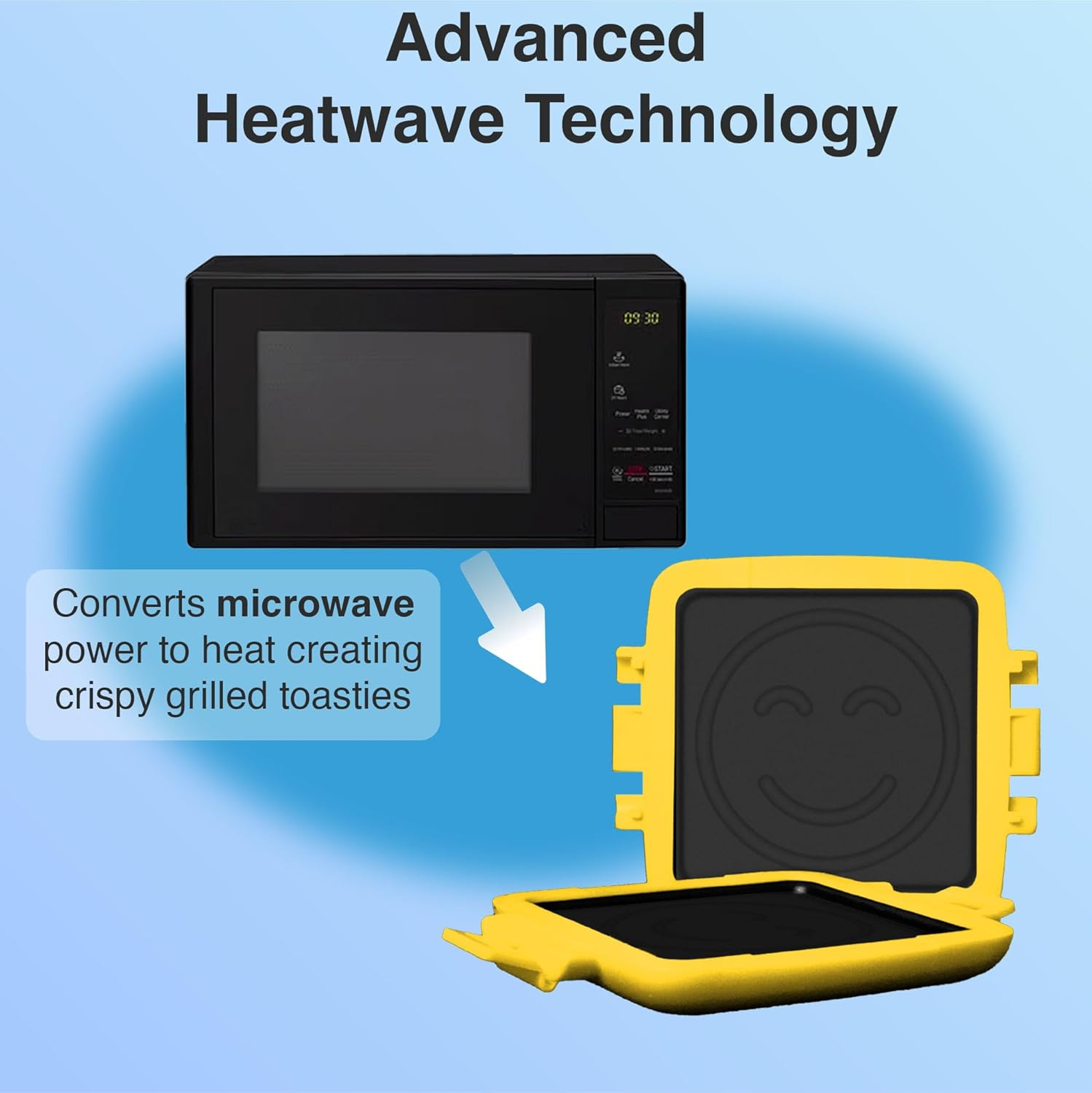 Laser Microwave Sandwich Maker &ndash; DIY Toastie Maker for Home, Office & School Lunches, Compact & Dishwasher Safe, Makes Delicious Hot Sandwiches in Minutes