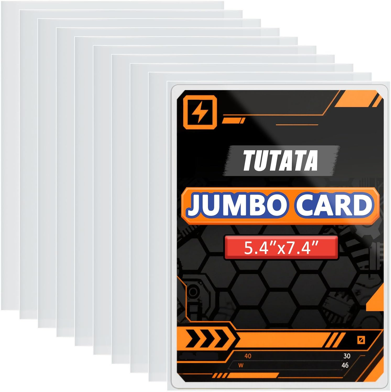 Jumbo-Card-Sleeves 5.4X7.5 4 Mil Extra-Thick Big Card Protector Sleeves Jumbo Card Protector-50 Pack image number 1