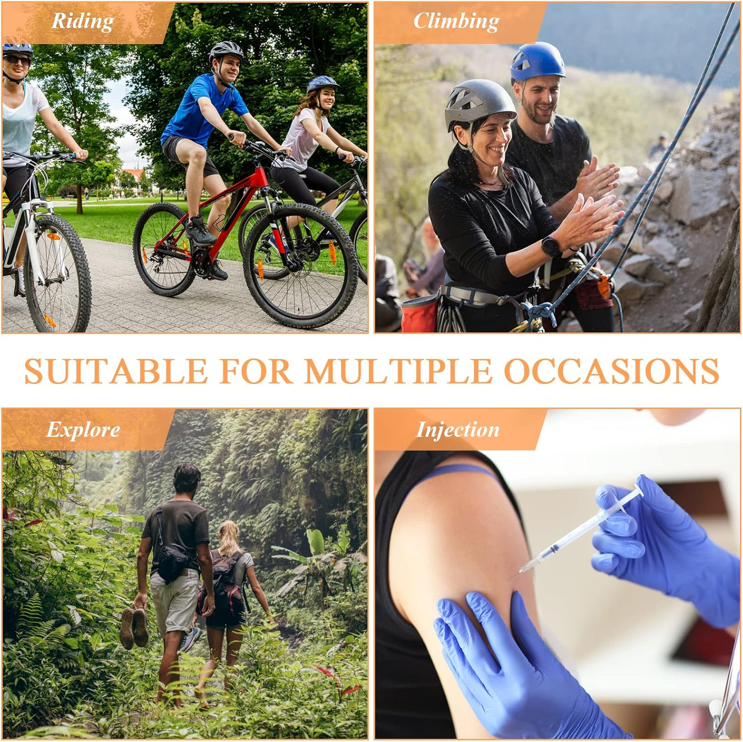 5 Pieces Tourniquet Venous Congestion Bracelet Medical Tourniquets Blood Sample Fast Tourniquet with a Unique Locking System Quick Release Breallen System for Outdoor Sports image number 3