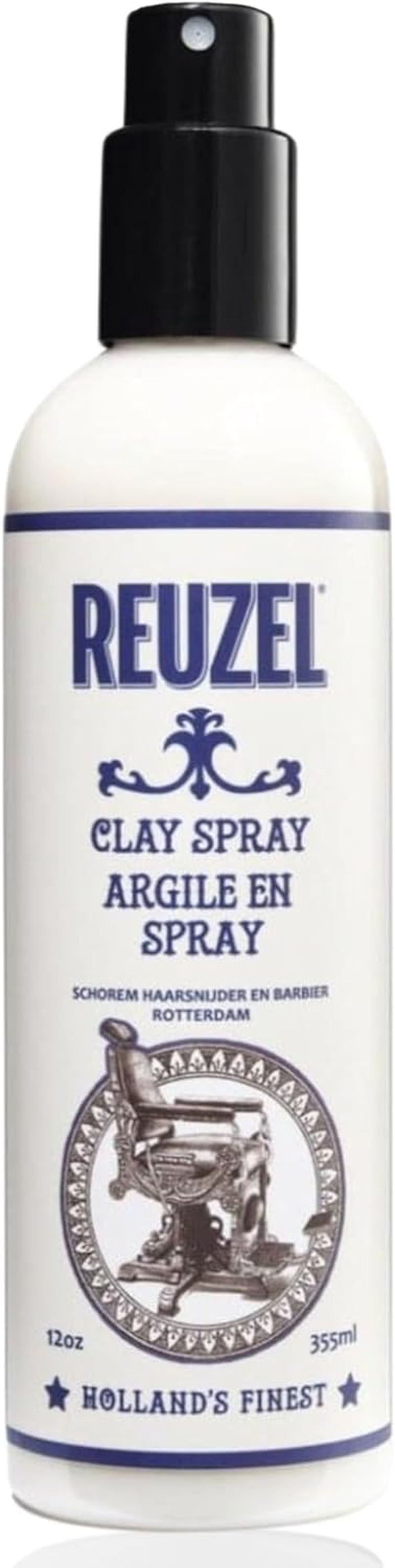 Reuzel Clay Hairspray for Men - Fragrance Free - Helps Control Frizz - Adds Texture and Definition - Helps Achieve Dry, Gritty, Lived-In Look - Flexible Hold - Suitable for All Hair Types - 355 Ml image number 3