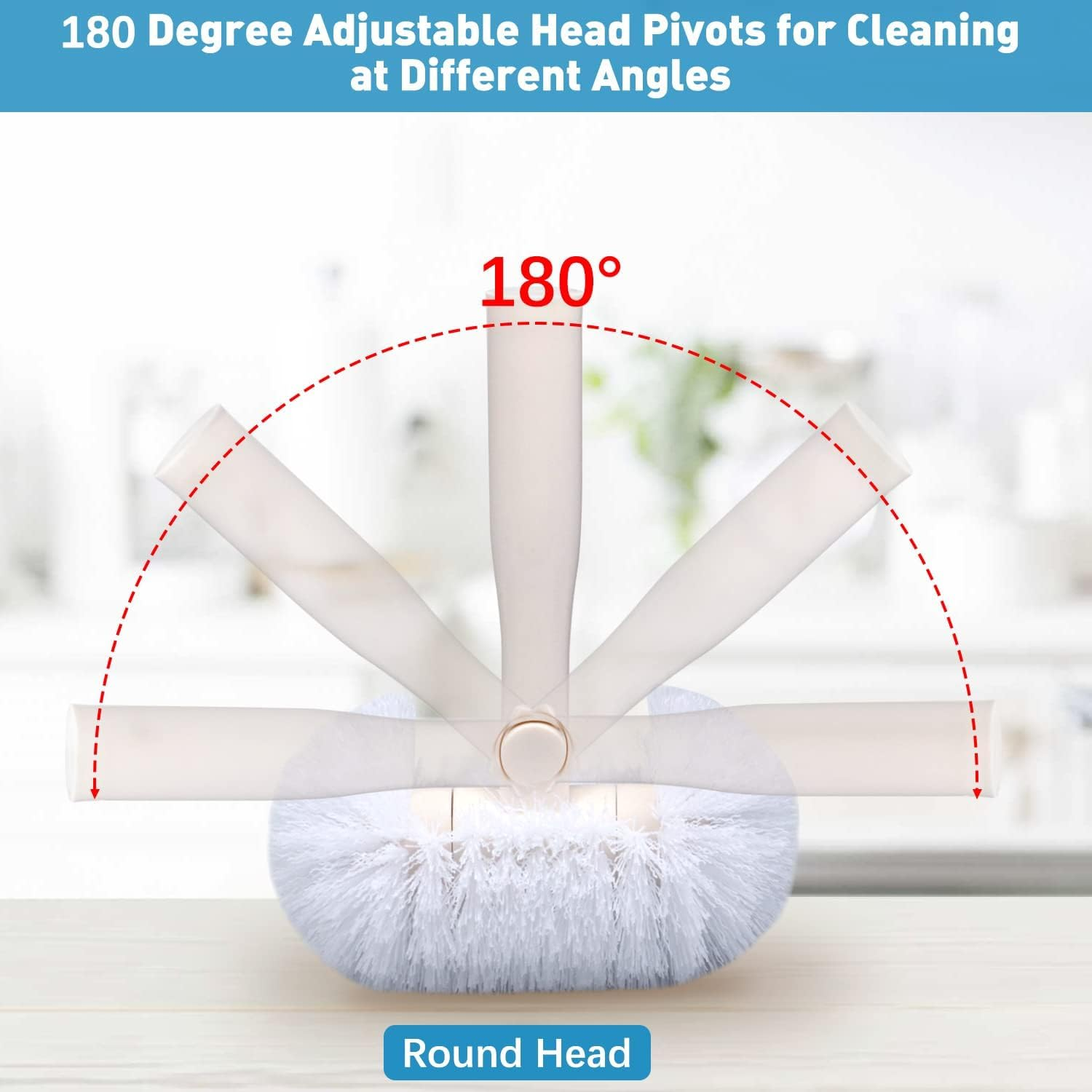 Cleaning Brush for Bathroom 145Cm Extendable Long Handle Tile and Tub Brush 180&deg; Rotation Scrubbing Cleaner Brush for Bathroom Bathtub Floor Tile Cleaning