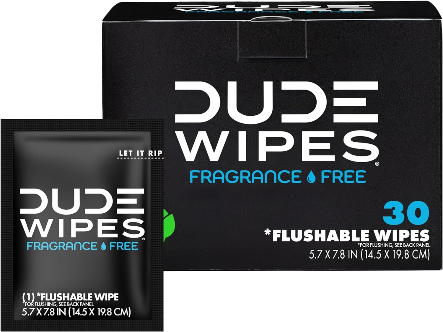 DUDE Wipes Flushable Wet Wipes 30 Wipes, Individually Wrapped for Travel, Unscented Wet Wipes with Vitamin-E & Aloe, Septic and Sewer Safe image number 4