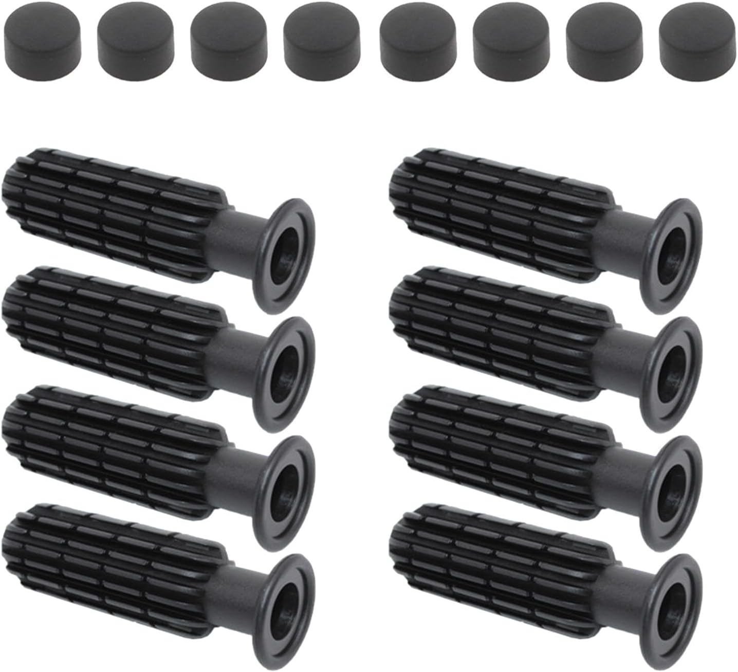 Colaxi 8 Pieces Foosball Game Handle with End Plug Rod Easy Install Practical Table Football Replacement Handles Components Kids image number 3