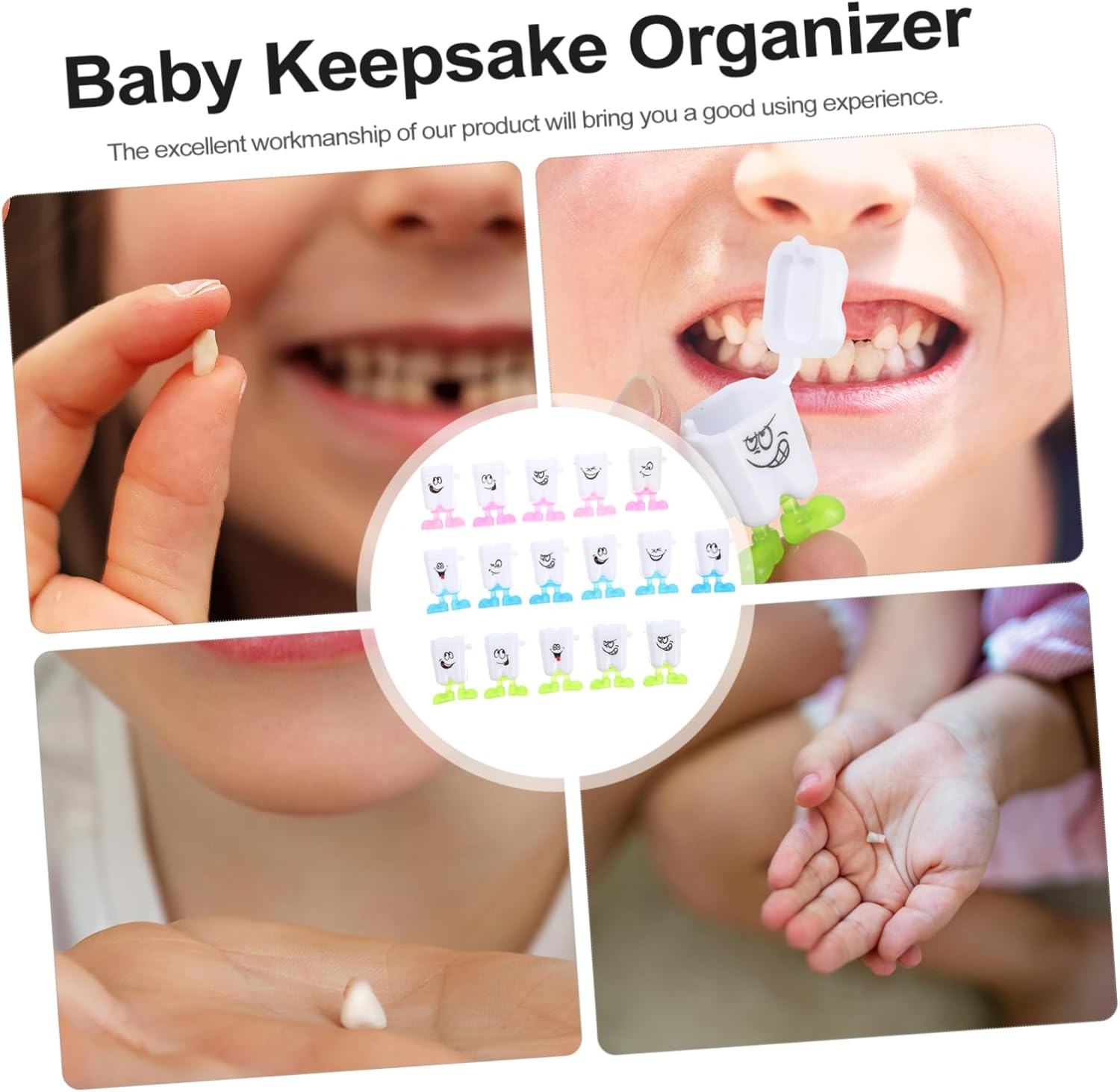 Abaodam 50Pcs Tooth Storage Box for Keepsake Organizer for Growing Teeth for Christening Christmas Birthdays More Durable Design for Safe Preservation