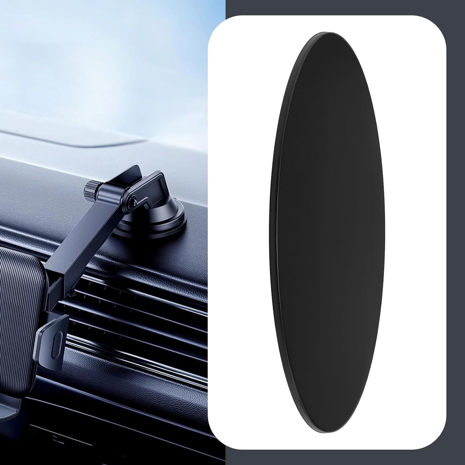 SING F LTD 3Pcs Adhesive Dashboard Pad Disc Dashboard Suction Pad Double-Stick Adhesive Backing Compatible with Dash Cam GPS Car Phone Mount Black image number 6