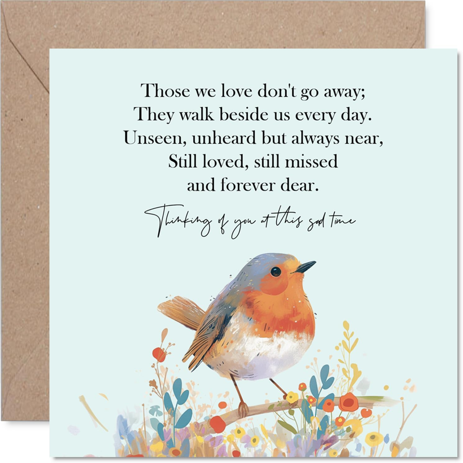 Sympathy Card - Those We Love - Condolence Card, Mourning Bereavement Cards for Adults, Sorry for Your Loss Thinking of You, 145Mm Greeting Cards image number 3