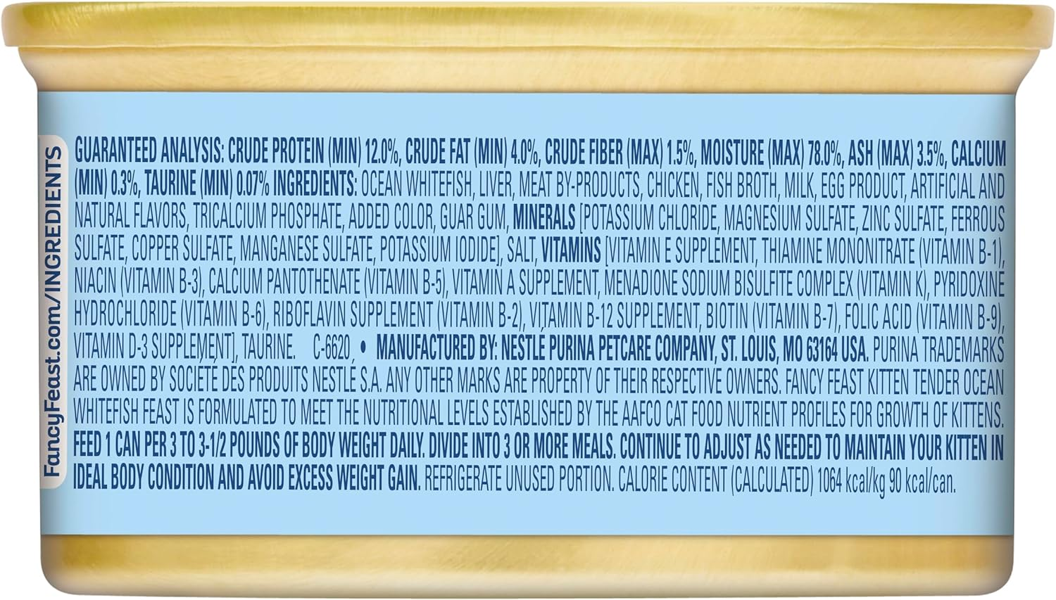 Fancy Feast Classic Ocean Whitefish Tuna Feast Wet Cat Food, 85 G (Pack of 24) image number 6