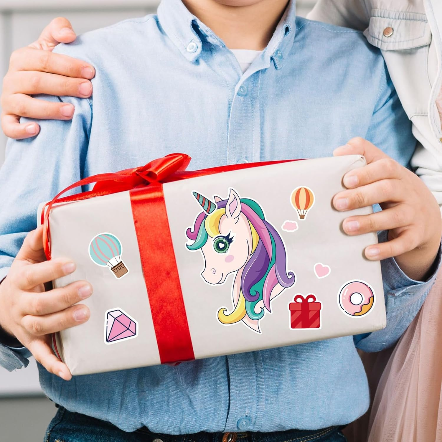 8 Sheets Kids Unicorn Sticker-Crafts Activities, Make Your Own Unicorn Stickers for Kids Rewards, Holiday Party Bag Fillers, Bottle Decorations, Birthday Gifts, Party Favors image number 2