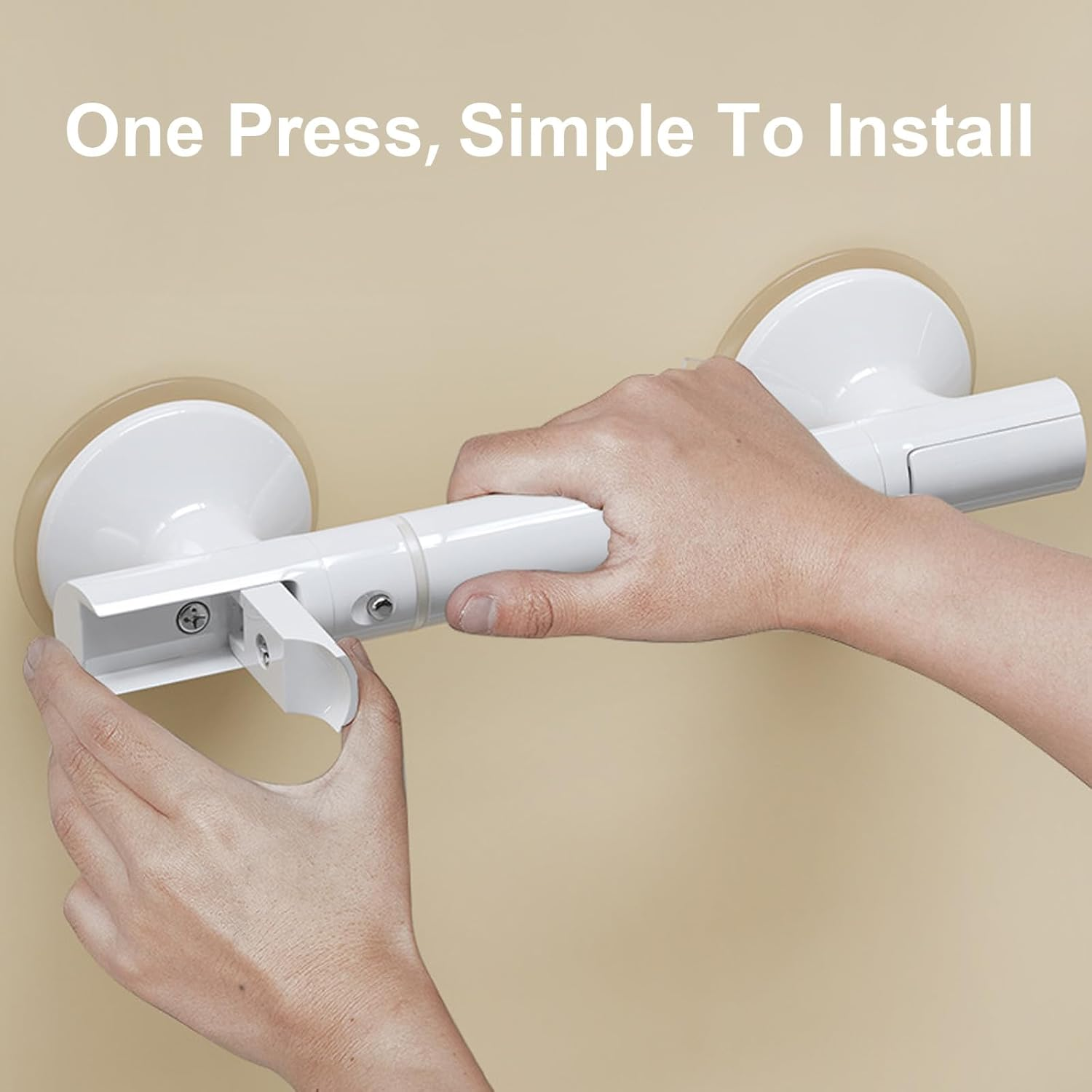 Grab Bars for Bathtubs and Showers 2 Pack, Shower Handles for Elderly Seniors Suction, 45 Cm / 17.72 Inch, Heavy Duty Safety Grip Handrails image number 1