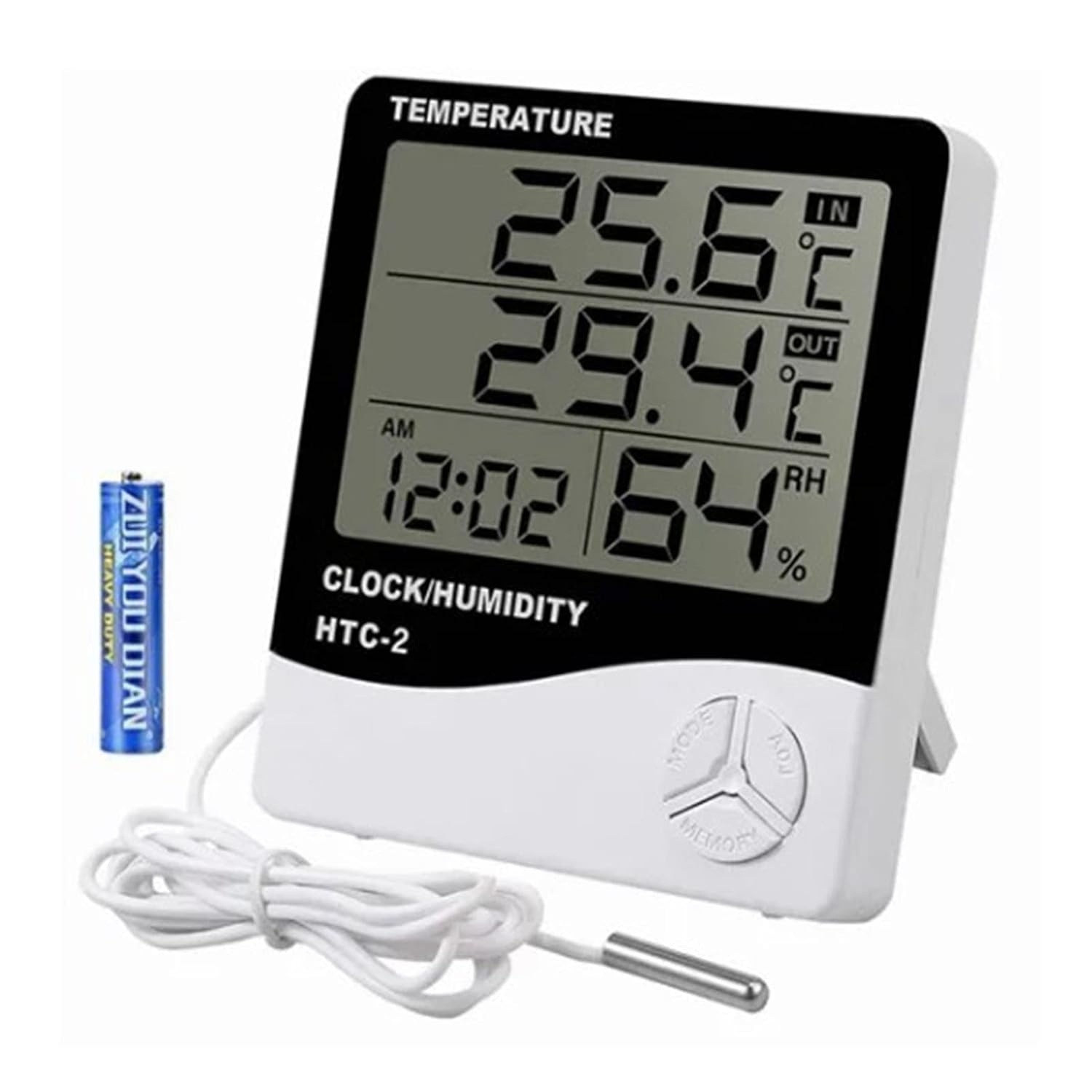 Haofy Digital Hygrometer Thermometer with 1.5M External Watertight Probe Indoor Outdoor Temperature Humidity Monitor for Home Greenhouse image number 4