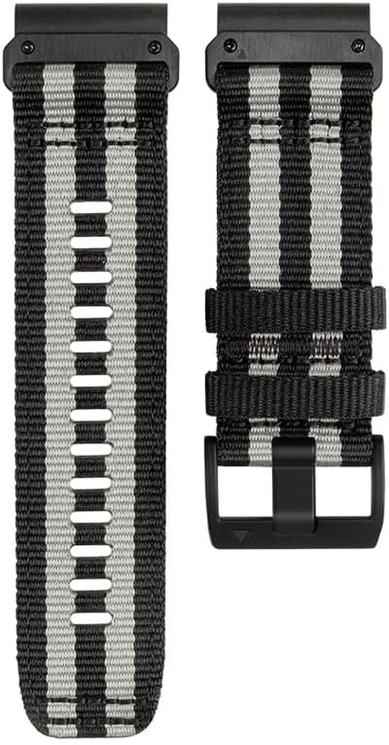 Fleshy Leaf Nylon Watch Bands for Garmin Fenix 8 51Mm, Fenix 7X / Fenix 6X / Fenix 5X/Enduro 2, Quick Fit 26Mm Adjustable Woven Nylon Sports Wrist Strap with Stainless Steel Clasp for Tactix 7 Pro, Epix Pro 51Mm image number 3