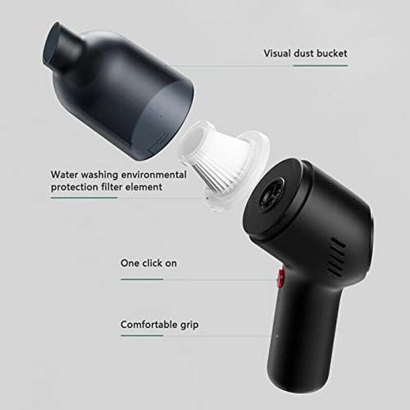 8000Pa Car Vacuum Cleaner Suction Cordless Handheld Rechargeable Portable Duster image number 2