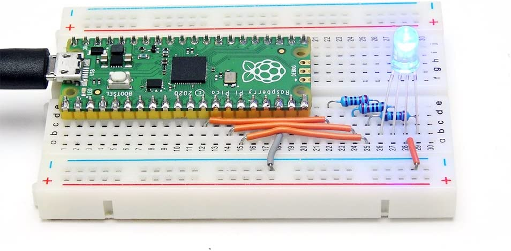KEYESTUDIO Microcontroller Mini Development Board for Raspberry Pi Pico, Dual-Core ARM Cortex M0+ Processor,Running up to 133 Mhz, Support C/C++ / Python image number 5